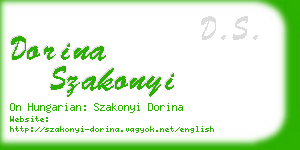 dorina szakonyi business card